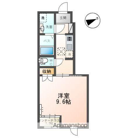 荒町アパート(1K/1階)の間取り写真