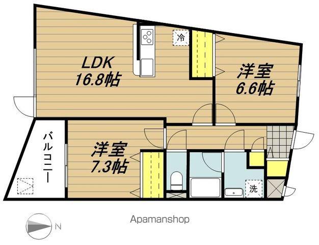 アルカンシエル(2LDK/4階)の間取り写真