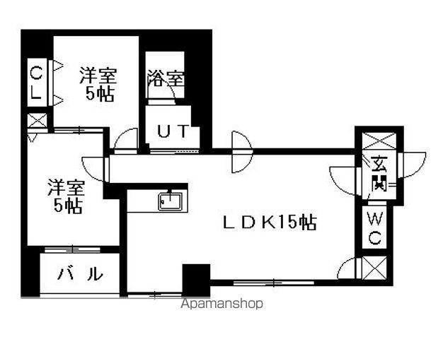 FACE(2LDK/4階)の間取り写真