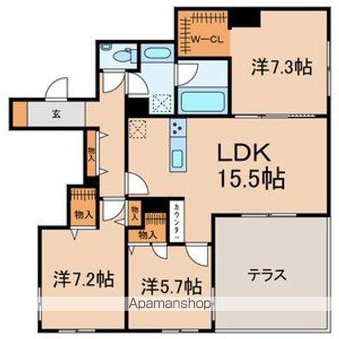 GRANDY VILLA OHTAKANOMORI Ⅱ(3LDK/1階)の間取り写真