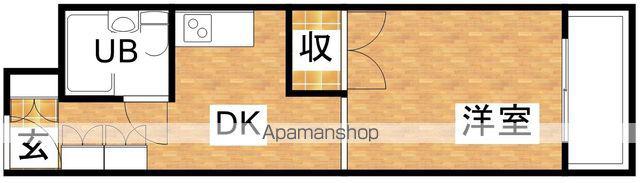 東三国グランドハイツ北(1DK/5階)の間取り写真
