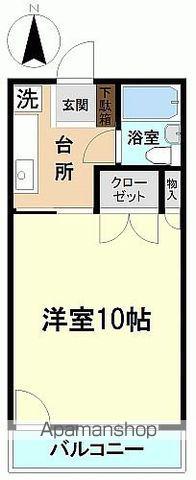 ヒルトップ108(1K/1階)の間取り写真