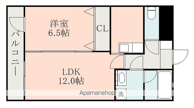 エリシオン保田窪(1LDK/2階)の間取り写真