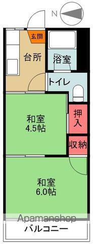 ハイツ杉平(2K/2階)の間取り写真