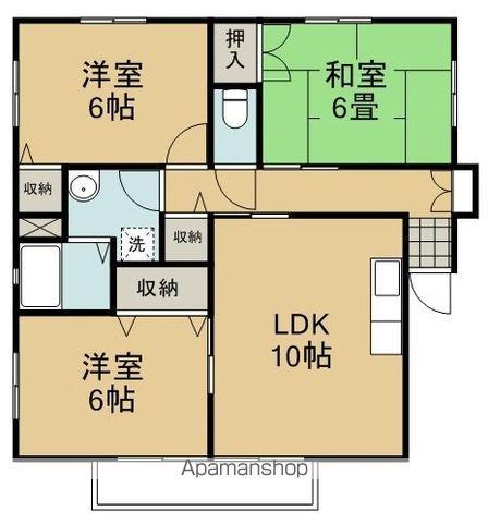 グランシャリオⅡ(3LDK/1階)の間取り写真