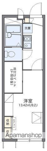 レオパレスサンバードB(1K/1階)の間取り写真