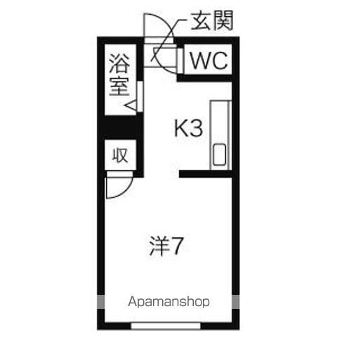 コーポケーアイⅡ(1K/2階)の間取り写真