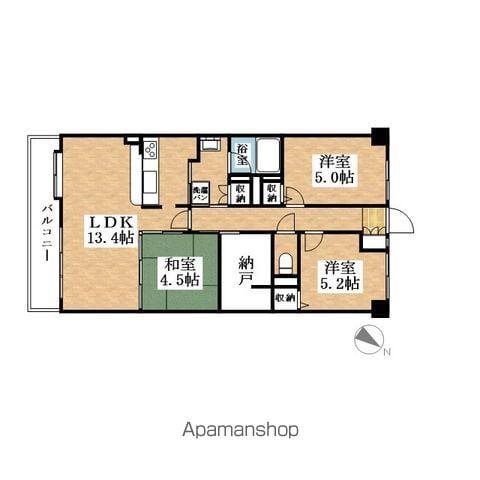 ダイアパレス江南(3LDK/5階)の間取り写真