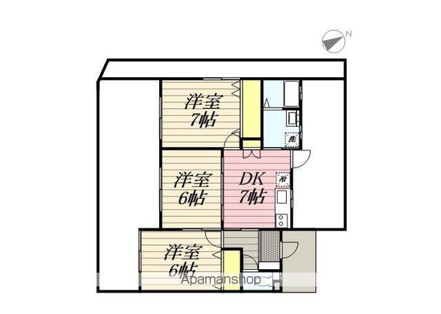 パーフン・デ・ラ・ルーン2(3DK/1階)の間取り写真