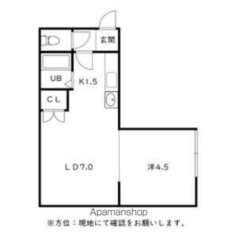 トキメック円山並木通Ⅱ(1LDK/2階)の間取り写真