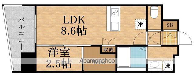 SERENITE SHIN-OSAKA MIRAC 弐番館(1LDK/4階)の間取り写真