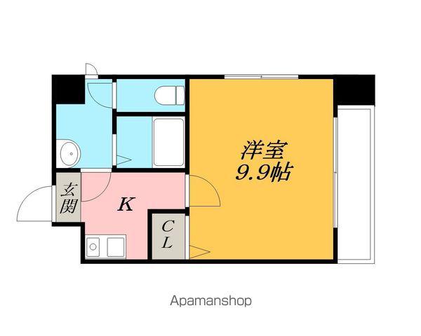 八日市桜館(1K/4階)の間取り写真
