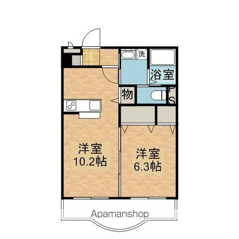 ヒルズ石塚(1LDK/2階)の間取り写真