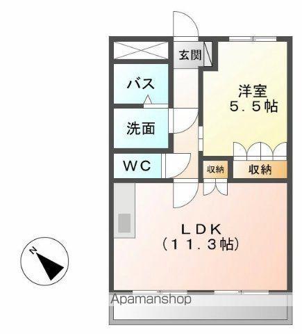 プティ・ソレイユ(1LDK/2階)の間取り写真