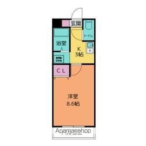 A・CITY大東町(1K/1階)の間取り写真