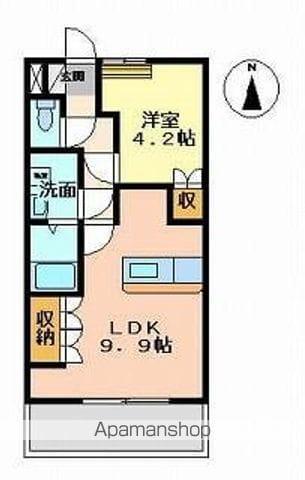 ファインパストラルⅡ(1LDK/1階)の間取り写真