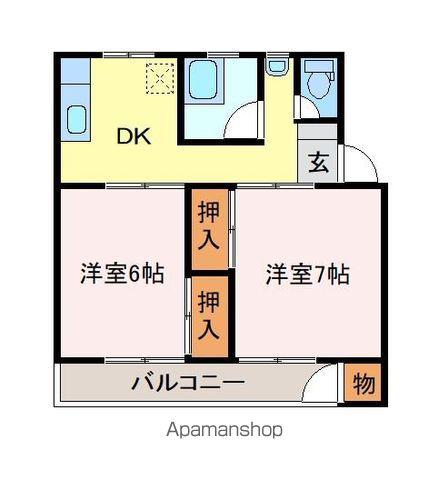 トキワ荘11(2DK/1階)の間取り写真