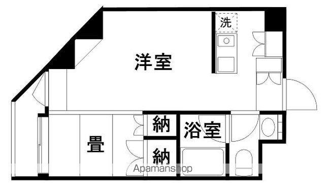 新潟芙蓉コモンズ(ワンルーム/6階)の間取り写真