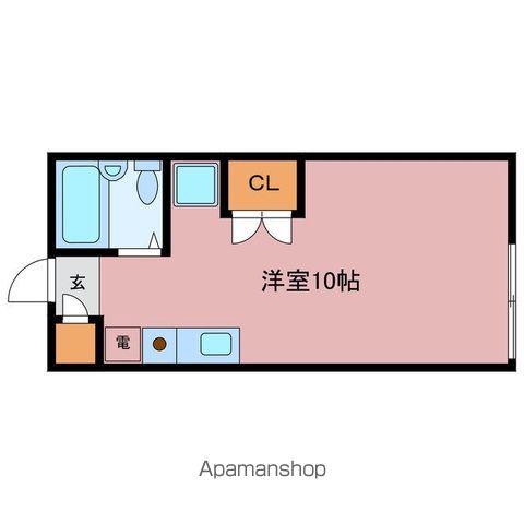 若葉台グリーンハイム(ワンルーム/1階)の間取り写真