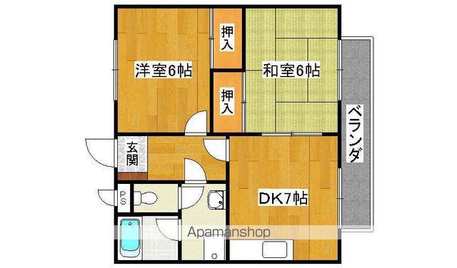 コートエム(2DK/3階)の間取り写真