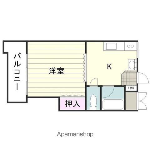 マダレットハイツ(1DK/3階)の間取り写真