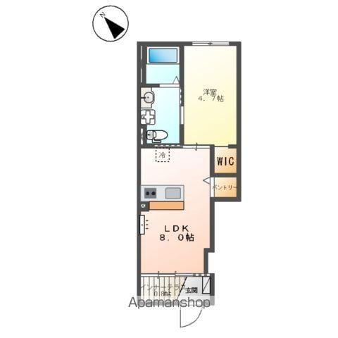 ボンヌール・リガシー(1LDK/1階)の間取り写真