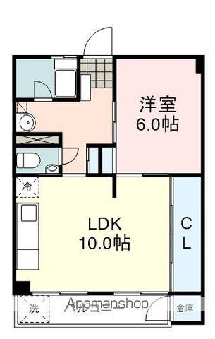 国光マンション(1LDK/5階)の間取り写真