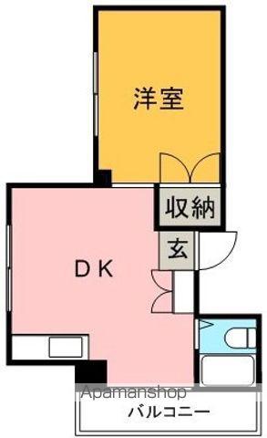 AVIEW(1DK/5階)の間取り写真