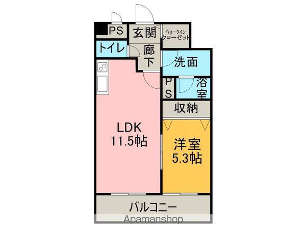 プレベールシャンブルⅡ(1LDK/3階)の間取り写真
