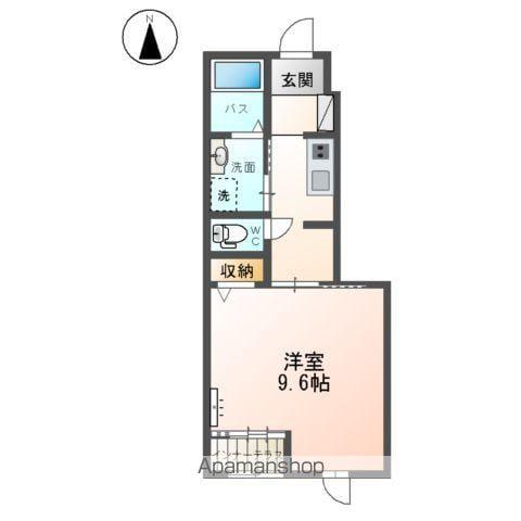 ベルガーフ・エフ(1K/1階)の間取り写真