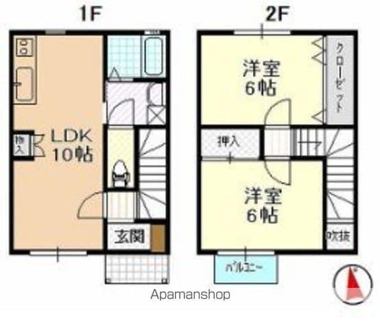 COZYTERRACE(2LDK)の間取り写真