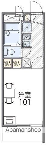 レオパレスサンシャイン浜寺(1K/2階)の間取り写真