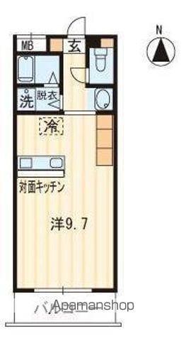 ホープTOMOⅡ(1K/1階)の間取り写真