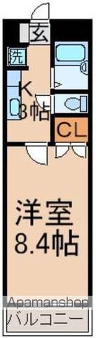 ボヌール五番館(1K/1階)の間取り写真