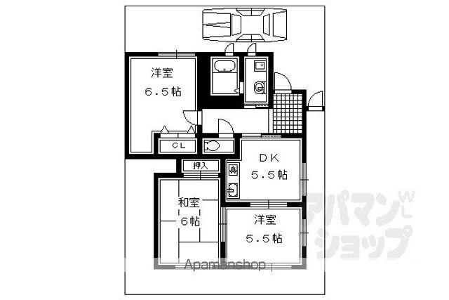 阪急電鉄京都線 東向日駅 徒歩24分 1階建 築27年(3DK)の間取り写真
