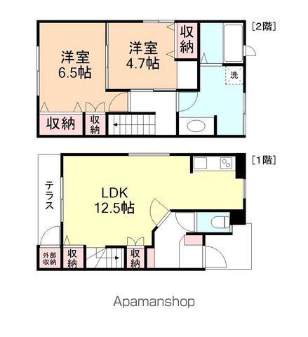 コンフォート鵜坂(2LDK/2階)の間取り写真