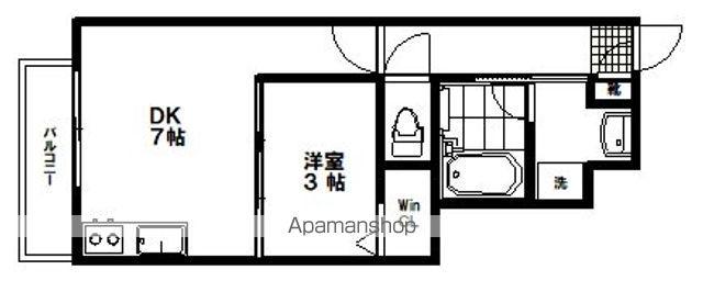 バーシティハウス子平町(1DK/1階)の間取り写真