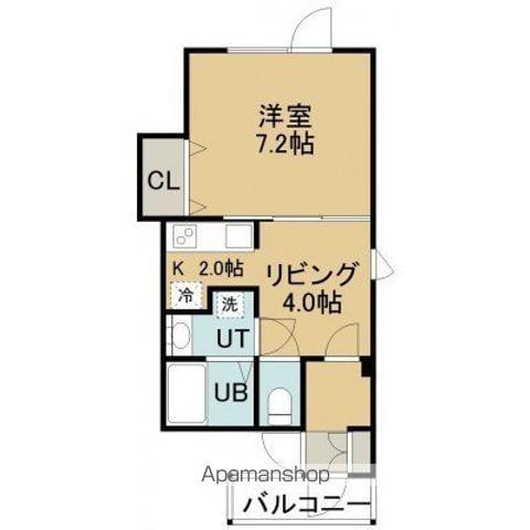 メゾンドジャスミン(1DK/1階)の間取り写真