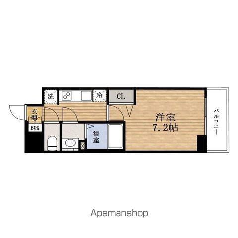 PRESSANCE大国町ラヴェニール(1K/6階)の間取り写真