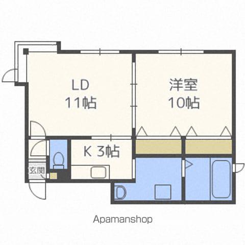 カーサデリヤⅡ(1LDK/3階)の間取り写真
