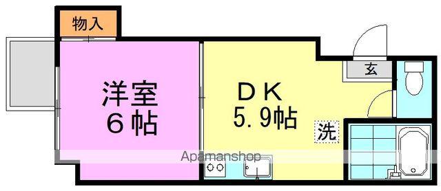 プリザントセキネ(1DK/2階)の間取り写真