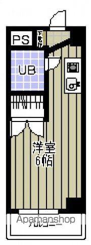 サウスヒルズ(1K/4階)の間取り写真