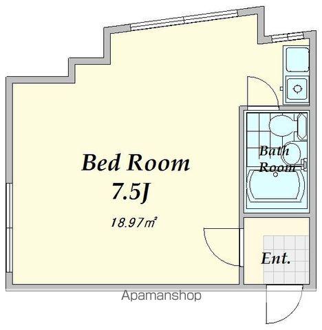 千駄ヶ谷コーポラス(ワンルーム/2階)の間取り写真