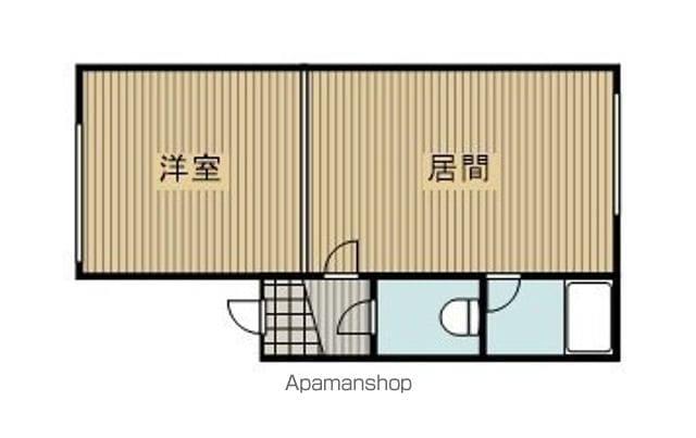 クレソンF(1DK/2階)の間取り写真