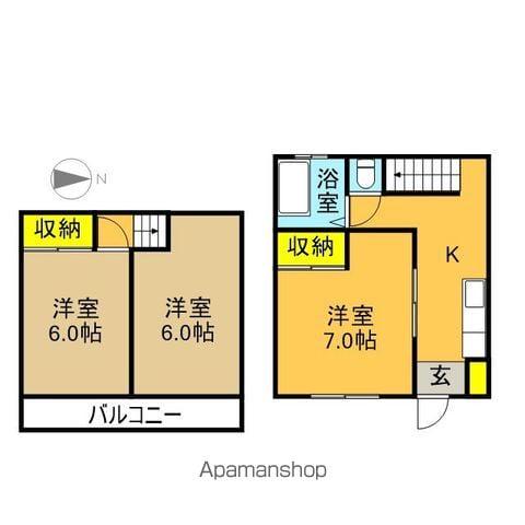 エコール古町(3K/1階)の間取り写真