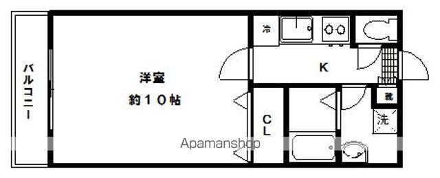 ラフォンターナ(1K/1階)の間取り写真