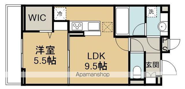 ONARIGOTENーD(1LDK/1階)の間取り写真