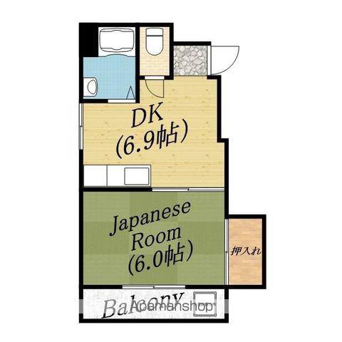 今市ハイツ(1DK/4階)の間取り写真