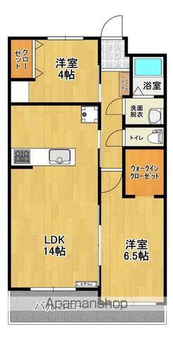 ベルエア緑町(2LDK/2階)の間取り写真