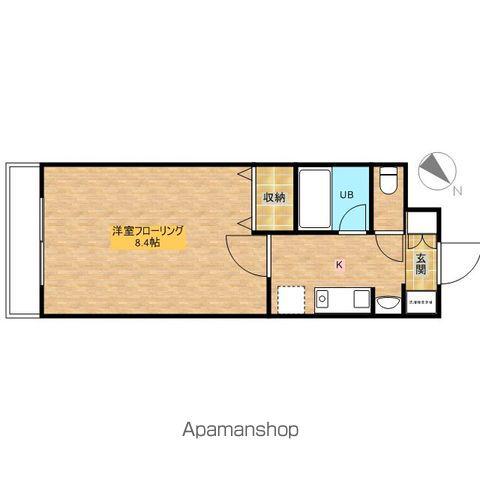 フォレストコート(1K/3階)の間取り写真